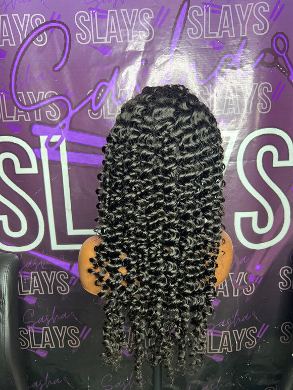 HD 13x4 Full Frontal Wig Deep Wave 180% density 28 inches