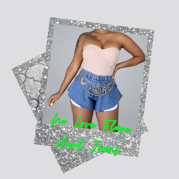 No Love Flare short Jeans